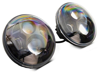 Raxiom 7-In LED Headlights Black Housing (PAIR): Fits Most Jeep Wrangler JK Models (2007-2018)