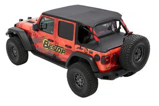 Bestop Header Safari Cable Bikini Top (F&R): Jeep Wrangler JL 2024-2025 2.0L Turbo / 3.6L V6