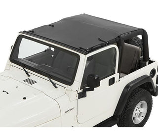 Bestop Sun Safari Bikini Top (FRONT): Jeep Wrangler TJ 1997-2006 2.5L / 4.0L I6 - Black Diamond