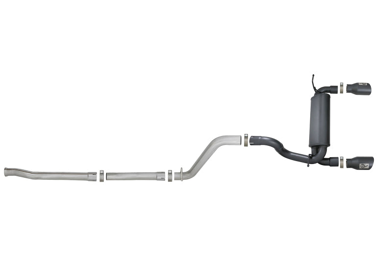 AFE Rebel Series Cat-Back Exhaust System (Black Tips): Jeep Wrangler JL 3.6L V6 2018 - 2025