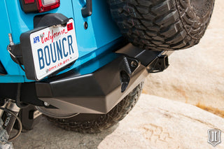 ICON Pro Series 2 Rear Bumper (REAR): Jeep Wrangler JK 2007-2018 w/ Hitch and Tabs