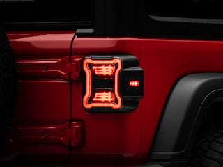 Raxiom LED Tail Lights Smoked Lens: Jeep Wrangler JL 2018-2025 6.4L 392 / 3.6L V6 / 3.0L EcoDiesel