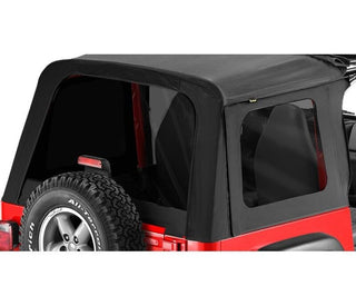 Bestop Window Set Sunrider (REAR): Jeep Wrangler TJ 1997-2006 4.0L I6/2.5L - Black Diamond