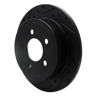 DFC 03-07 Jeep Wrangler Rear Left Drilled & Slotted Brake Rotor - Precision-Cut and Durable Iron Casting