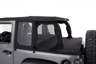 Bestop Halftop Conversion Kit Premium Black Twill (REAR): Jeep Wrangler JL 2018-2025 2.0L Turbo / 3.6L V6