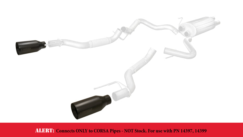 Corsa Exhaust Tips (Black): Ram 6.2L TRX 1500 2021 - 2024