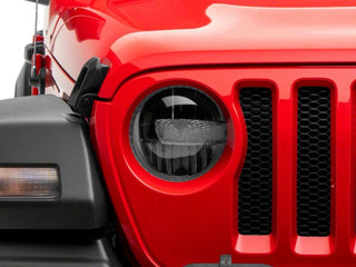 Raxiom Axial Series 9-In LED Headlights Black Housing (Clear Lens): Jeep Wrangler / Gladiator 2018-2025 3.6L / 6.4L 392