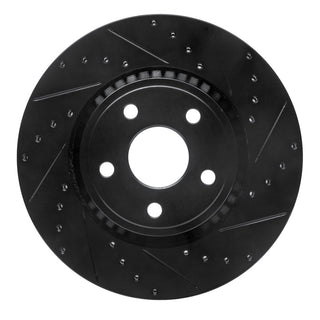 DFC 11-25 Dodge Durango Front Right Drilled & Slotted Black Brake Rotor