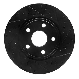 DFC 11-22 Dodge Durango Front Right Drilled & Slotted Black Brake Rotor – Precision-Cut and Durable OEM Replacement