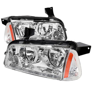 Spec D Euro Headlights (Chrome): Dodge Charger 2006 - 2010