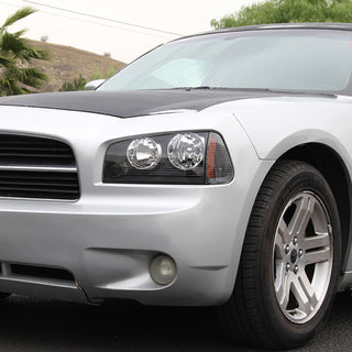 Spec D Euro Headlights (Black): Dodge Charger 2006 - 2010