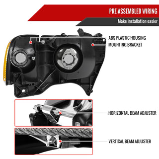 Spec D OEM Style Headlights & Corner Lights (Chrome): Dodge Ram 1998 - 2002