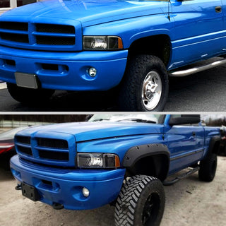 Spec D OEM Style Headlights & Corner Lights (Black): Dodge Ram 1500 Sport 1999 - 2001