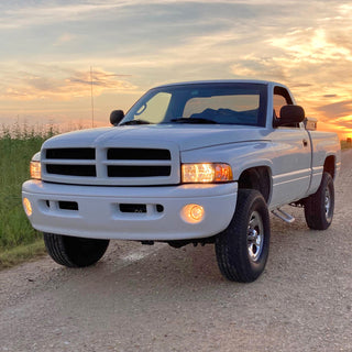 Spec D OEM Style Headlights & Corner Lights (Chrome): Dodge Ram 1500 Sport 1999 - 2001