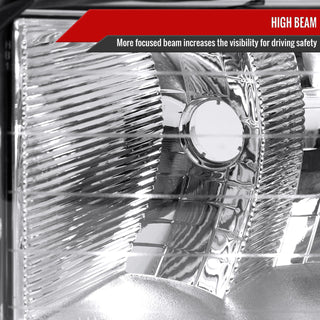 Spec D OEM Style Headlights & Corner Lights (Chrome): Dodge Ram 1500 Sport 1999 - 2001