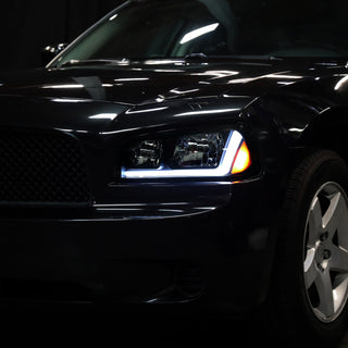 Spec D Sequential LED Headlights (Smoke): Dodge Charger 2006 - 2010
