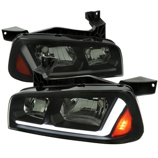 Spec D Sequential LED Headlights (Smoke): Dodge Charger 2006 - 2010