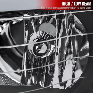Spec D LED Tube Factory Style Headlights Matte Black Housing Clear Lens: Dodge RAM 1500 2002-2005 / RAM 2500 3500 2003-2005