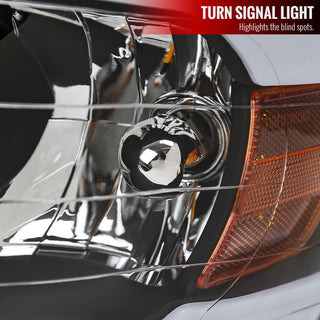 Spec D LED Tube Factory Style Headlights Matte Black Housing Clear Lens: Dodge RAM 1500 2002-2005 / RAM 2500 3500 2003-2005