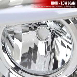 Spec D OEM Style Headlights w/ LED Bar (Chrome): Dodge Ram 2006 - 2008