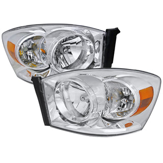 Spec D Euro Headlights (Chrome): Dodge Ram 2006 - 2009