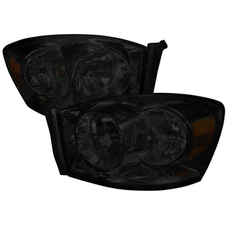 Spec D Euro Headlights (Smoke): Dodge Ram 2006 - 2009