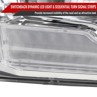 Spec D LED Sequential Headlights (Chrome): Dodge Ram 2009 - 2018