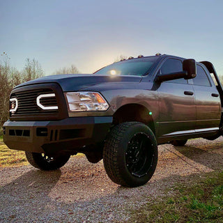 Spec D OEM Style Quad Headlights w/ LED Bar (Chrome): Dodge Ram 2009 - 2018