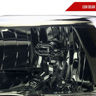 Spec D Factory Quad Headlights Chrome Housing Smoked Lens: Fits Ram 1500 / 2500 / 3500 2009-2024