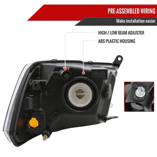 Spec D Euro Headlights (Black): Dodge Ram 2009 - 2018