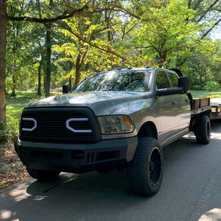 Spec D OEM Style Quad Lamp Headlights (Smoke): Dodge Ram 2009 - 2018