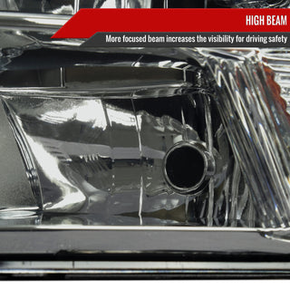 Spec D OEM Style Quad Lamp Headlights (Smoke): Dodge Ram 2009 - 2018