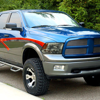 Spec D OEM Style Quad Lamp Headlights (Smoke): Dodge Ram 2009 - 2018