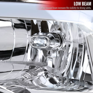Spec D OEM Style Headlights w/ LED Bar (Chrome): Dodge Ram 2009 - 2018