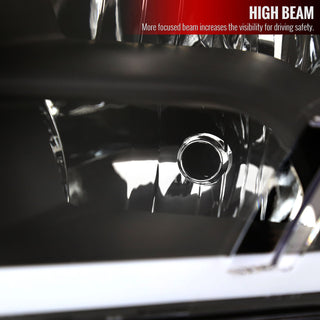 Spec D OEM Style Headlights w/ LED Bar (Black): Dodge Ram 2009 - 2018