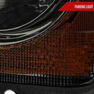 Spec D Factory Style Headlights Chrome/Smoked Lens: Dodge Durango 2004-2006
