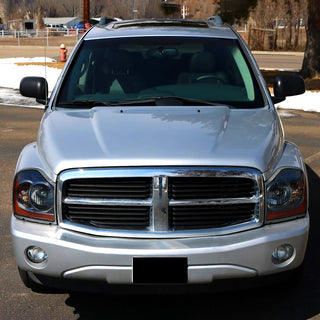 Spec D Factory Style Headlights Chrome/Smoked Lens: Dodge Durango 2004-2006