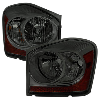 Spec D Factory Style Headlights Chrome/Smoked Lens: Dodge Durango 2004-2006