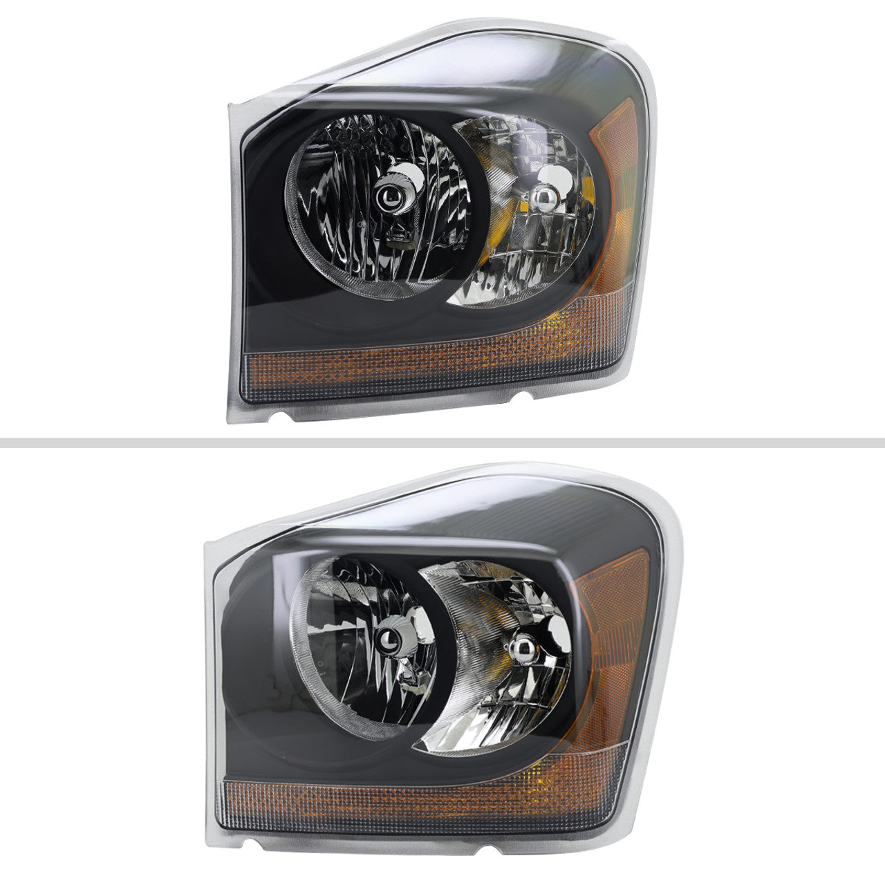 Spec D OEM Style Headlights (Black): Dodge Durango 2004 - 2006