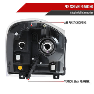 Spec D OEM Style Headlights (Black): Dodge Durango 2004 - 2006