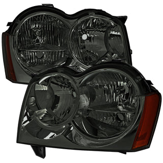 Spec D OEM Style Headlights (Smoke): Jeep Grand Cherokee 2005 - 2007