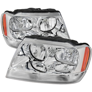 Spec D Crystal Headlights (Chrome): Jeep Grand Cherokee 1999 - 2004