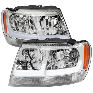 Spec D LED Headlights (Chrome): Jeep Grand Cherokee 1999 - 2004