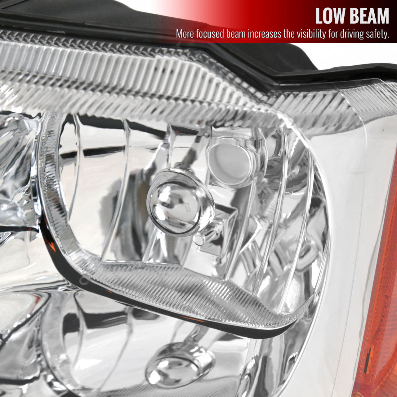 Spec D Crystal Headlights (Chrome, Version 2): Jeep Grand Cherokee 1999 - 2004