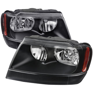 Spec D Crystal Headlights (Black): Jeep Grand Cherokee 1999 - 2004