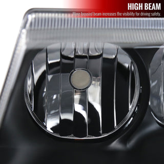 Spec D Crystal Headlights (Black, Version 2): Jeep Grand Cherokee 1999 - 2004