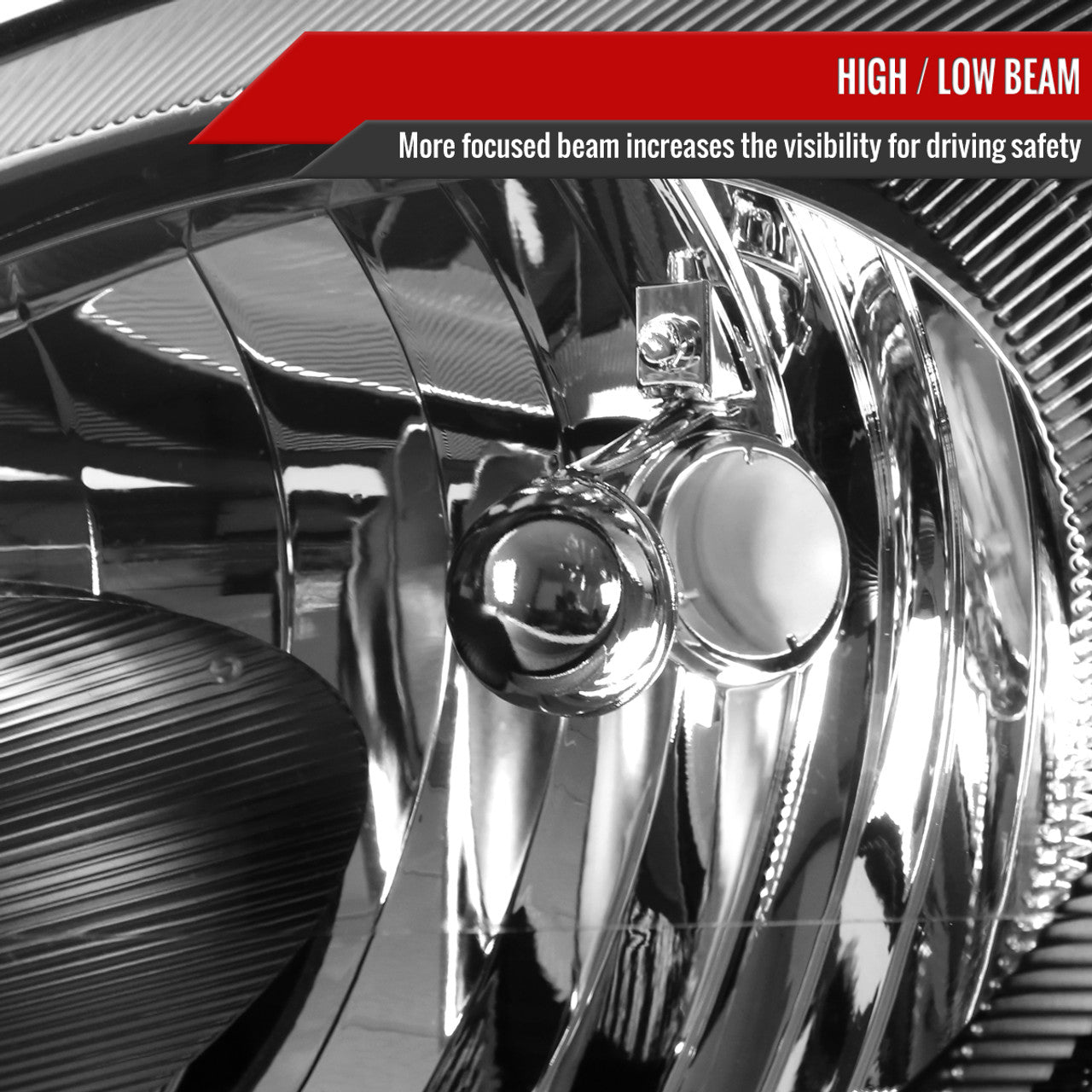 Spec D Crystal Headlights (Black): Dodge Neon 2003 - 2005