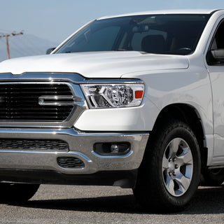 Spec D Factory Style Crystal Headlight Chrome Housing (DRIVER): Ram 1500 2019-2024 3.6L/5.7L