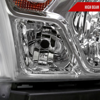 Spec D Factory Style Crystal Headlight Chrome Housing (DRIVER): Ram 1500 2019-2024 3.6L/5.7L