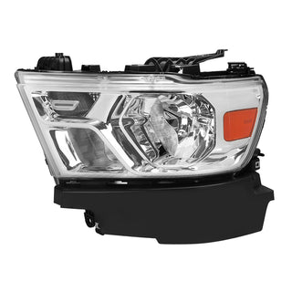 Spec D Factory Style Crystal Headlight Chrome Housing (DRIVER): Ram 1500 2019-2024 3.6L/5.7L